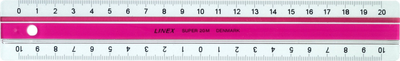 Linijka szkolna Linex S20M 20 cm Pink (5705467064088)