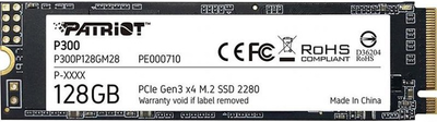 Накопичувач SSD 128GB Patriot P300 M.2 2280 PCIe 3.0 x4 NVMe TLC (320913)