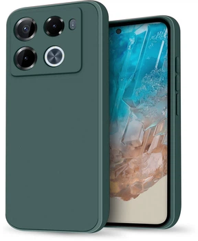 Силиконовый чехол HardCorner Infinix Note 40 Pro (с микрофиброй) Green (41164-08)