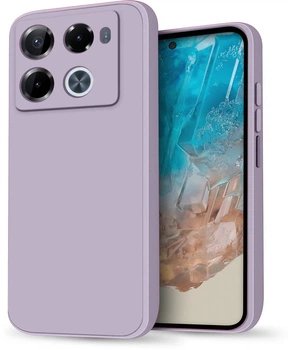 Силиконовый чехол HardCorner Infinix Note 40 Pro (с микрофиброй) Lilac (41164-3B)