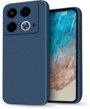 Силиконовый чехол HardCorner Infinix Note 40 (с микрофиброй) Blue (41163-28)