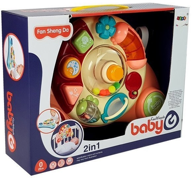 Interaktywny panel dla niemowląt LEAN Toys z muzyką i odgłosami zwierząt Różowy 8499 (5903802458886)