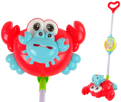 Pchacz na kiju LEAN Toys Krab świecący z muzyką Czerwony 13071 (5905323212725)