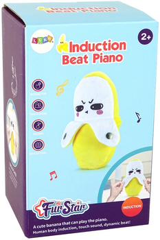 Zabawka pluszowa interaktywna LEAN Toys Banan z muzyką Żółta 15361 (5905515357470)