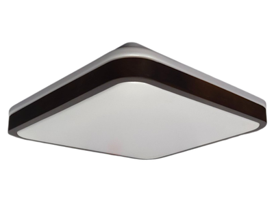 Стельовий світильник Vestum GLOW матовий 60W 391*391*65мм 3000К-6500К з ДК горіх