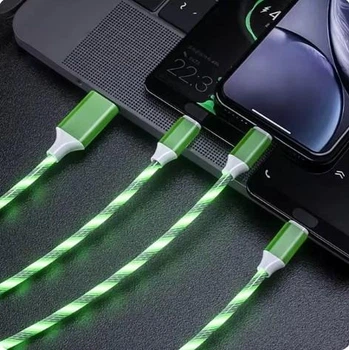 Универсальный Кабель зарядки 3 в 1 (microUSB - Lightning iPhone -Type C) to USB type A, длина 1 м 3A
