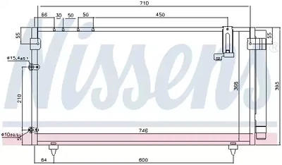 Радиатор, конденсор кондиционера TOYOTA AVENSIS, NISSENS (94795)