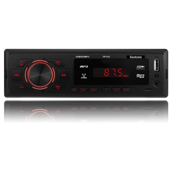 Автомобильная магнитола 1Din "Fantom" FP-312 USB/SD/AUX/Bluetooth (52682)