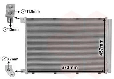 Конденсор кондиционера MERCEDES C W205/CLS/E/S (Van Wezel) Van Wezel (30015703)