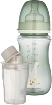 Пляшка антиколікова Canpol babies Easystart Гуси з широким отвором 240 мл з контейнером для сухої молочної суміші (35/245_zestaw)