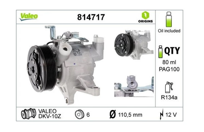 Компрессор кондиционера Valeo (814717)
