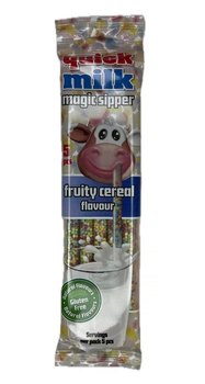Трубочки для молока Quick Milk с фруктовым вкусом 5*6 г