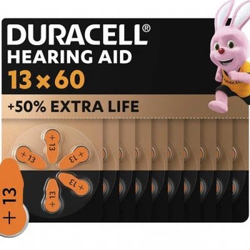 Батарейки для слухових апаратів Duracell Hearing Aid 13 60 шт
