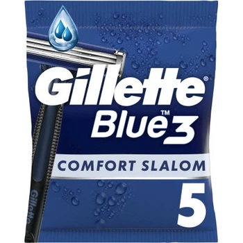 Бритва Gillette Blue 3 Comfort Slalom одноразовые мужские станки, 5 шт.