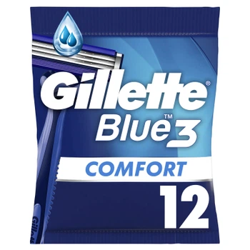 Бритва Gillette Blue 3 Plus Comfort мужские одноразовые станки, 12 шт.