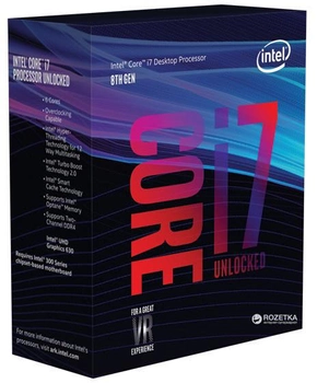 Процессор Intel Core i7-8700K 3.7GHz/8GT/s/12MB (BX80684I78700K) s1151 TRAY