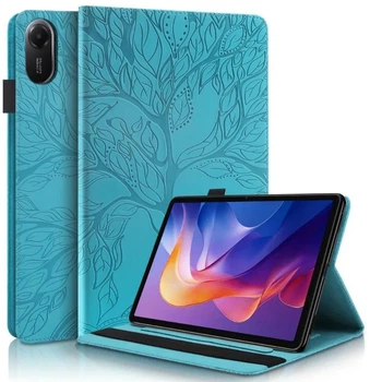 Чехол Wood Book на Xiaomi Pad Mini (8.8") / чехол для планшета с функций подставки и отделением для кредитных карт / голубой