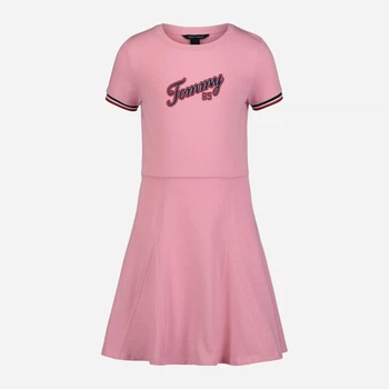 Детское летнее платье для девочки Tommy Hilfiger 264006179 134 см Розовое (1159839577)