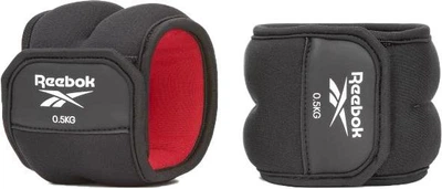 Обважнювачі щиколотки Reebok Ankle Weights чорний, червоний Унісекс 0.5 кг