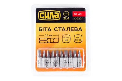 Біта Сила SL4 x 25 мм (10 шт.) (309221)