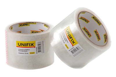 Скотч упаковочный односторонний Unifix 72 мм x 80 м x 40 мкм прозрачный
