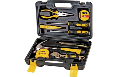 Набор инструмента Mastertool 9 ед. для ремонта и сборки щипцы отвертки молоток рулетка нож (DR-P_33IT)