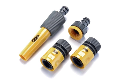 Набор для полива Сила 1 пистолет x 1 адаптер 1/2" x 3/4" x 2 коннектора 1/2" (4шт)