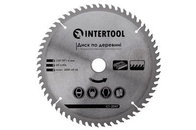 Диск пильный Intertool 230 х 60T х 30 мм (CT-3047)