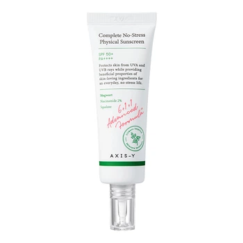Сонцезахисний легкий мінеральний крем Complete No-Stress Physical Sunscreen V. 3 SPF50+ AXIS-Y 50 мл 8809634610119