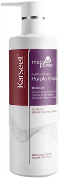 Шампунь Karseell Maca Power Neutralizing Violet Shampoo Blonde для нейтрализации желтизны светлых волос 500 мл (4897110036410)