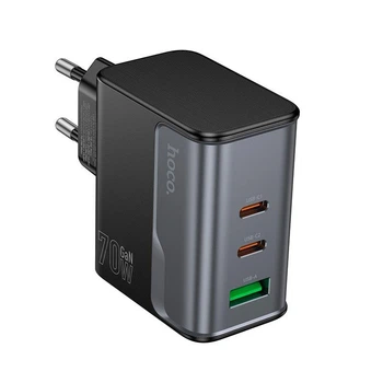 Адаптер сетевой HOCO Star Speed charger CS75A |1USB/2Type-C, 70W/3A, PD/QC| 5125721