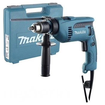 Дрель ударная Makita HP1640K (680Вт, 13мм) с регулировкой частоты вращения + кейс (4313)
