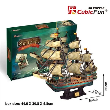 3D пазл CubicFun Испанская Армада Сан Фелипе (T4017h) 4965096