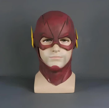 Маска Flash RESTEQ людина блискавка для дорослих, латексна. Косплей Баррі Аллен 4911853