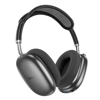 Беспроводные Bluetooth наушники Hoco W55 Plus |портативная стерео гарнитура, Bluetooth 5.4, AUX, USB Type-C, до 90 часов воспроизведения, 800 мАч, встроенный микрофон, быстрая зарядка, активное шумоподавление| Темно-серый