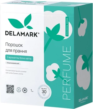 Концентрированный бесфосфатный стиральный порошок DeLaMark Universal с ароматом белых цветов 1 кг (4820152330215)