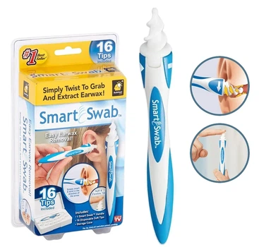 Силиконовое средство для чистки ушей Smart Swab 200 штук безопасно и многоразово