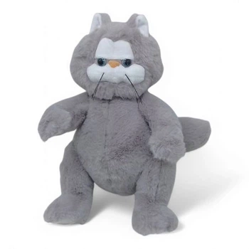 Мягкая игрушка Кот сидячий 26 см Серый Копиця