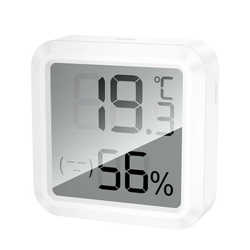 Термометр-гігрометр HOCO HX40 з LCD дисплеєм, вимірювання температури та вологості, настінний/настільний Білий