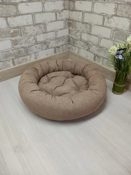 Лежак для тварин кішок та собак Animals_joy Бублик М 60 см(057)