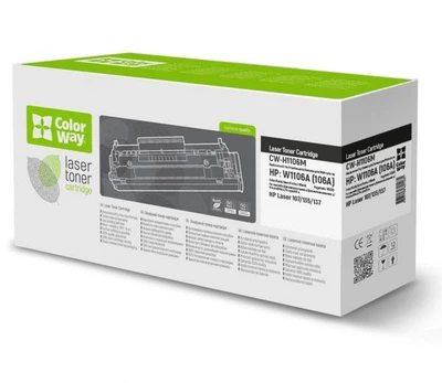 Картридж hp 106a (w1106a), Black, Laser 107/135/137, 1000 стр, ColorWay (cw-h1106m)