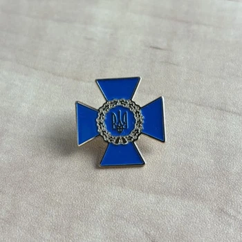 Значок Dobroznak Служби безпеки України Синій (7609)