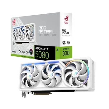 Видеокарта GF RTX 5080 16GB GDDR7 ROG Astral Gaming White OC Asus (ROG-ASTRAL-RTX5080-O16G-WHITE)