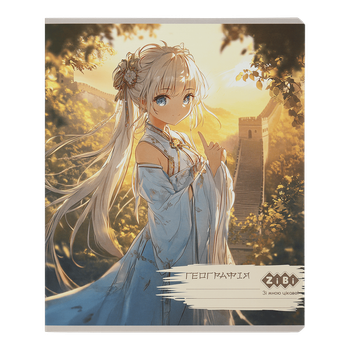 Зошит предметний ZiBi Anime 48 аркушів у клітинку Географія (ZB.1704-15)