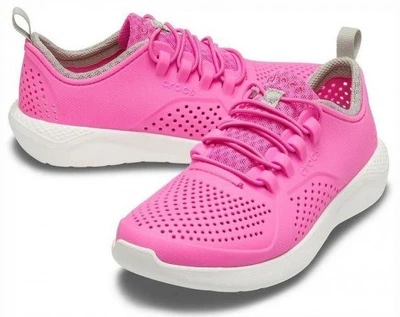 Дитячі крокси-кросівки для дівчинки Crocs Literide Pacer Kids Electric Pink (28/29, яскраво рожевий)