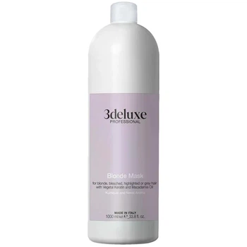 Маска 3DeLuXe для збереження кольору світлого та освітленого волосся Blonde Mask For Blonde Bleached Highlighted 1000 мл