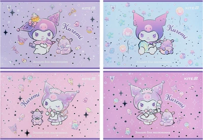 Набор альбомов для рисования Kite Kuromi 12 листов A4 на скобе 4 шт (HK25-241-2/4)