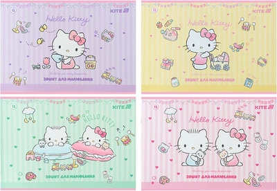 Набор альбомов для рисования Kite Hello Kitty 12 листов A4 на скобе 4 шт (HK25-241-1/4)