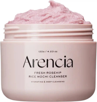 Багатофункціональна заспокійлива паста для вмивання Arencia Fresh Rosehip Rice Mochi Cleanser з шипшиною та екстрактами листя алое і ромашки 120 г (8809562190745)