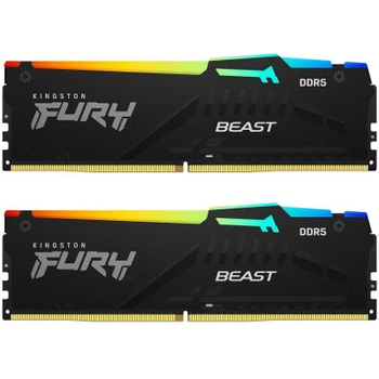 Модуль пам'яті для комп'ютера DDR5 32GB (2x16GB) 6000 MHz Beast RGB Kingston Fury (ex.HyperX)